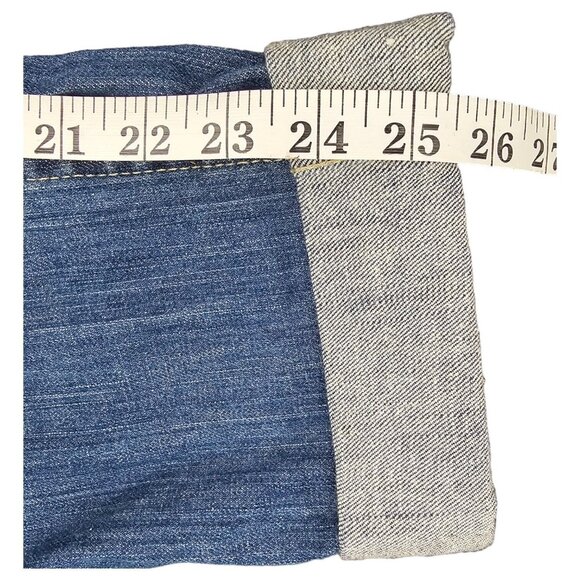 Vtg Harley Davidson Denim Blue Jeans Sz 29 Relaxed Distressed Light Wash Cuffed - Picture 13 of 13